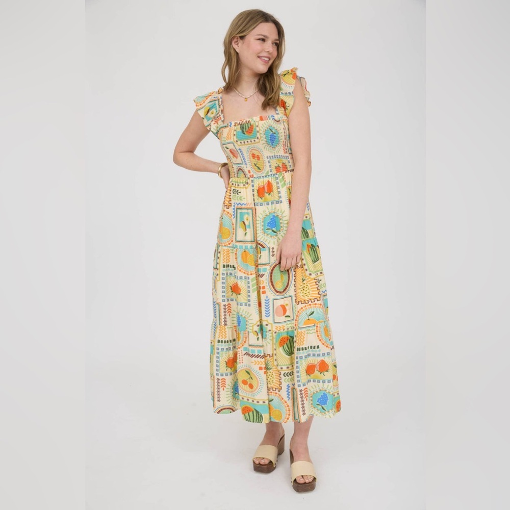 🌼 NWT Blu Pepper Capri Maxi Tiered Dress